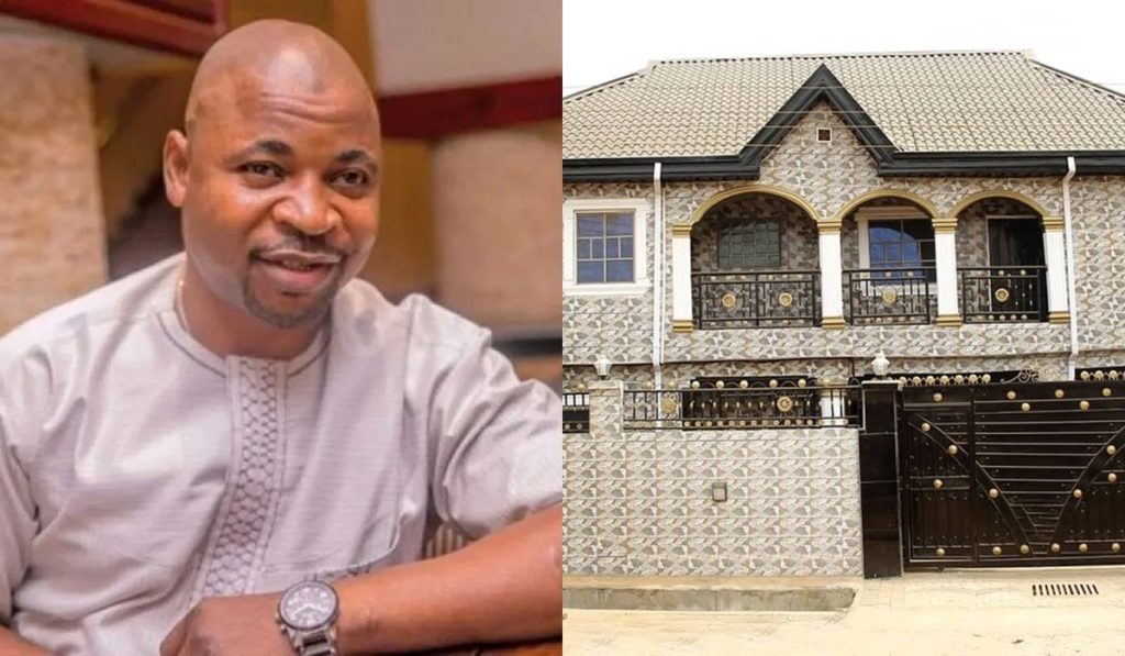 NURTW boss, MC Olumo shows off his wife’s newly completed house (Photos)