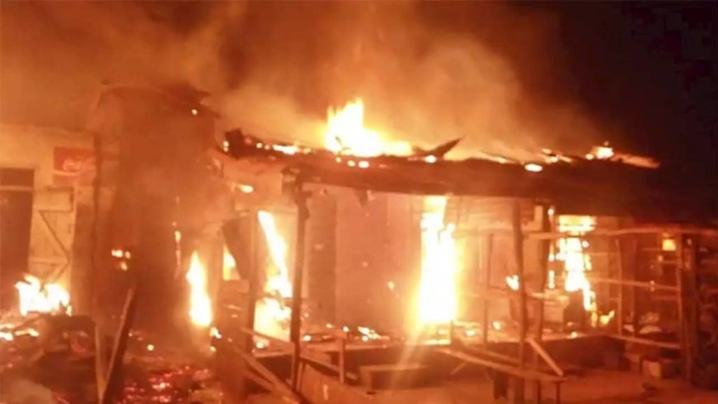 Shops Destroyed As Fire Rocks Onitsha Market