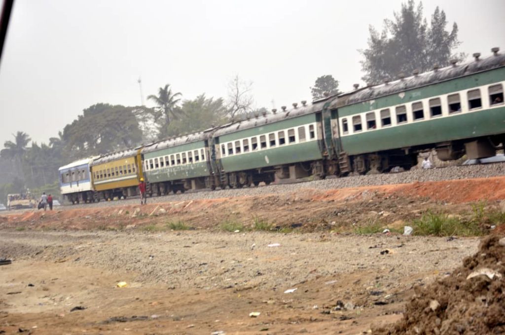 The mass transit train on track, Thursday, January 23, 2020, sighted around Ladipo, Oshodi area of Lagos State