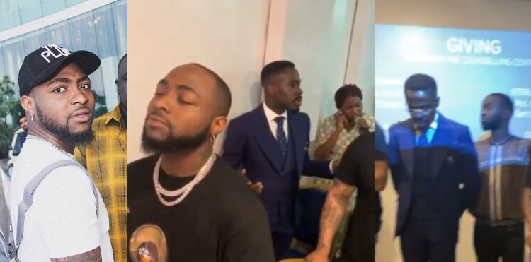 He almost screamed Shekpe!! – Nigerians react as Davido attends Bible study