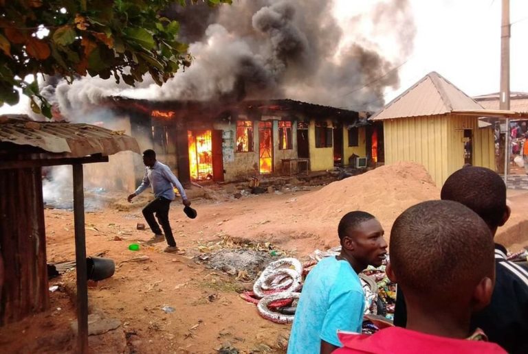 Fire consumes over 10 shops in Cross River