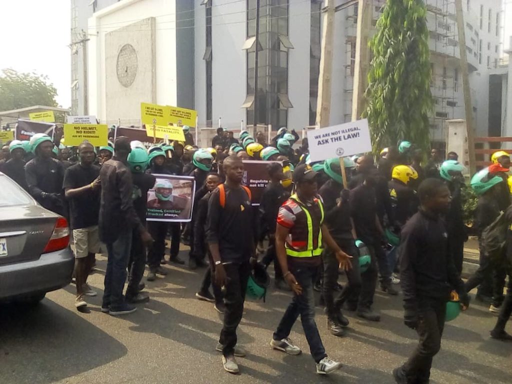 Update: Okada/Keke Ban: Riders protesting from Oregun to Alausa now