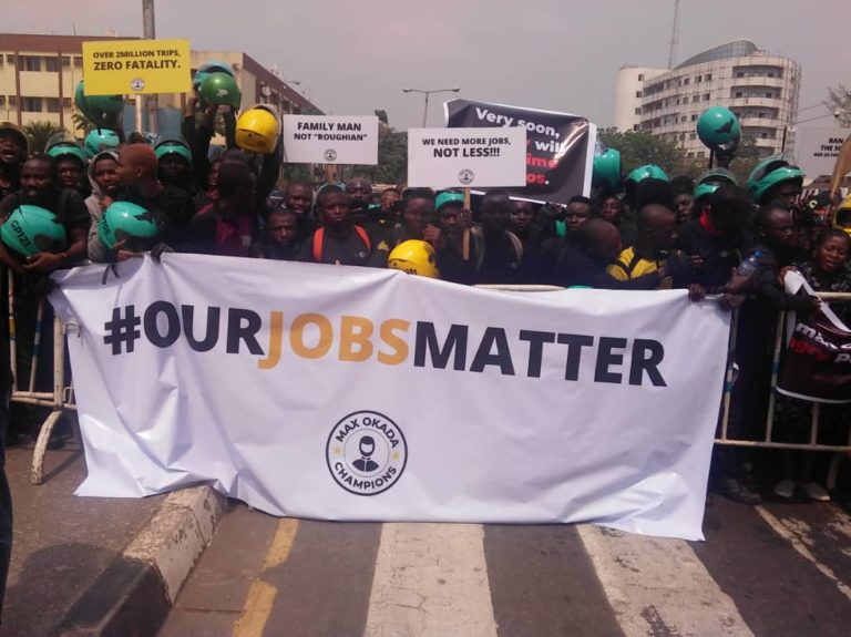 Okada/Tricyclists Ban: Operators storm Sanwo-Olu’s office in protest