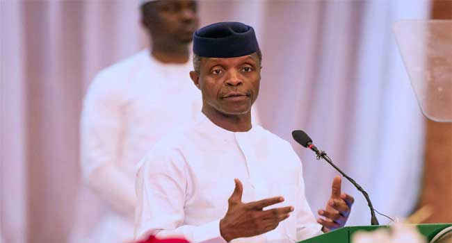 Lead charge for Nigeria’s economic growth, devt, Osinbajo urges Private sector