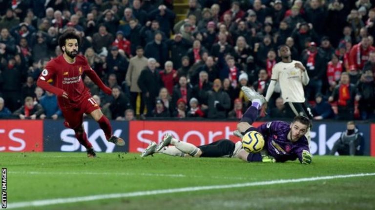 Salah’s late strike gives Liverpool 2-0 win over Man Utd klopp’s side 16 pionts clear