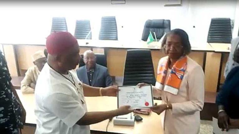 BREAKING: INEC issues certificate of return to Senator Hope Uzodinma [PHOTO]