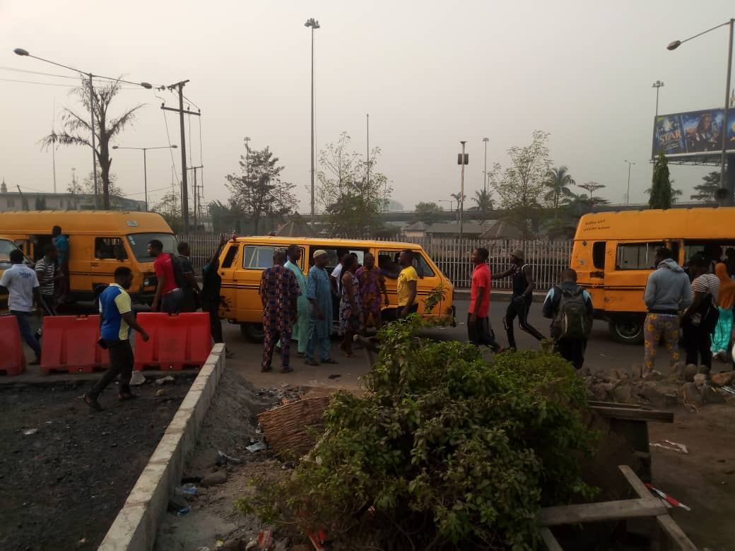 Just In: Commercial bus drivers protest over Police, LASTMA extortions