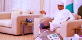 Breaking: President Buhari currently receiving briefing from PTF