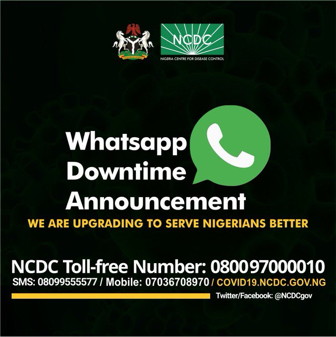 Breaking: NCDC launches COVID-19 WhatsApp service to engage Nigerians