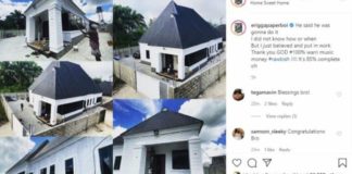 Warri rapper, Eringa unveils new mansion, 85% completed
