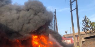 Breaking: Ogbogonogo market in Delta State currently on fire