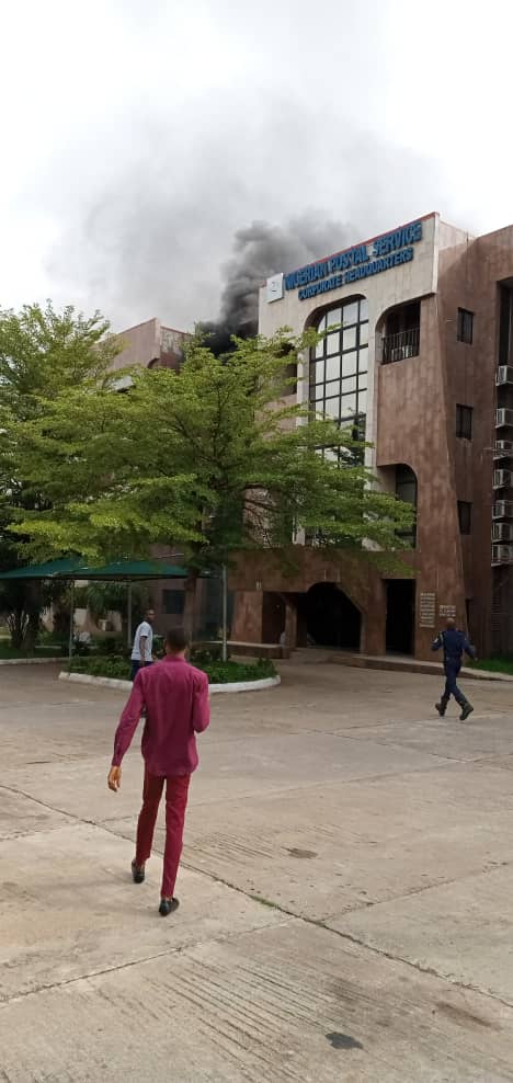 Just In: Nigerian Postal Service headquarters on fire