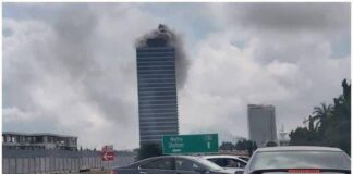 World Trade Centre in Abuja on fire