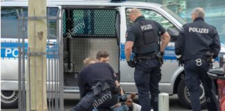 Footage of German policeman with knee on man’s head prompts probe