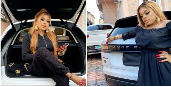 Crossdresser Bobrisky Says Being Poor Is Also Vanity As He Shows Off Luxury Cars