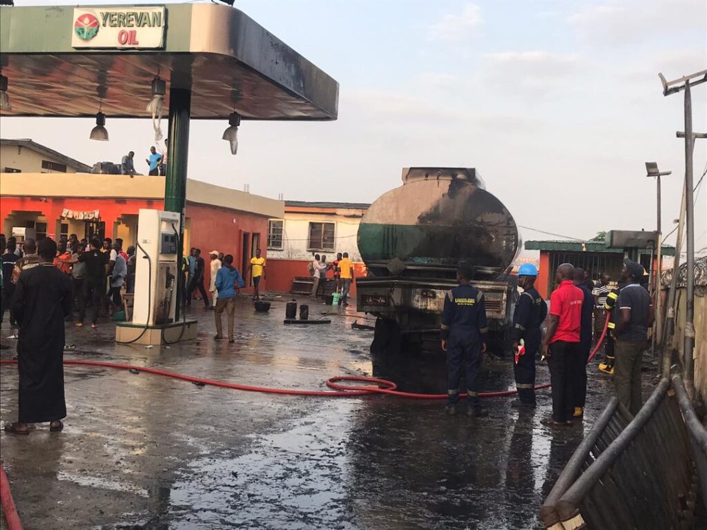 Breaking: Another fire outbreak in Lagos, as building collapses