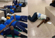 Aubameyang, Gabon teammates forced to sleep on Banjul airport floor