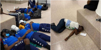 Aubameyang, Gabon teammates forced to sleep on Banjul airport floor