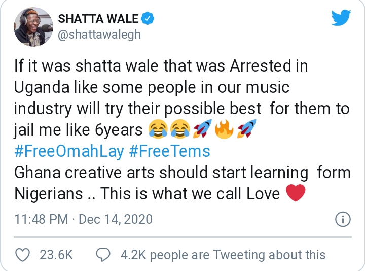 Shatta Wale Makes Shocking Revelation About Ghanaian Creatives