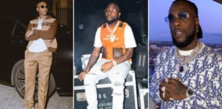 Wizkid Looks Away As Davido And Burna Boy Gets Physical In A Nightclub 