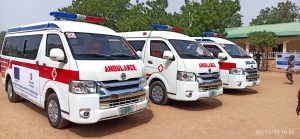 The ambulances donated to Yobe Govt by EU