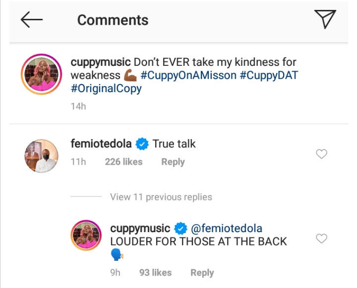 Dont Ever Take My Kindness For Weakness' - DJ Cuppy And Her Father Gives Warning
