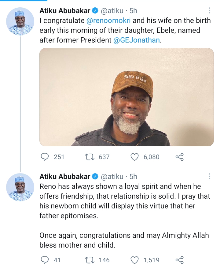 Reno Omokri And Wife Welcomes 4th Child, Names Her After Nigeria's Former President