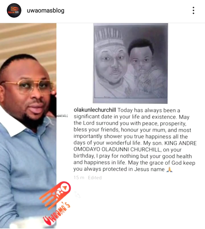 Olakunle Churchill Prays For Tonto Dikeh On Son's Birthday