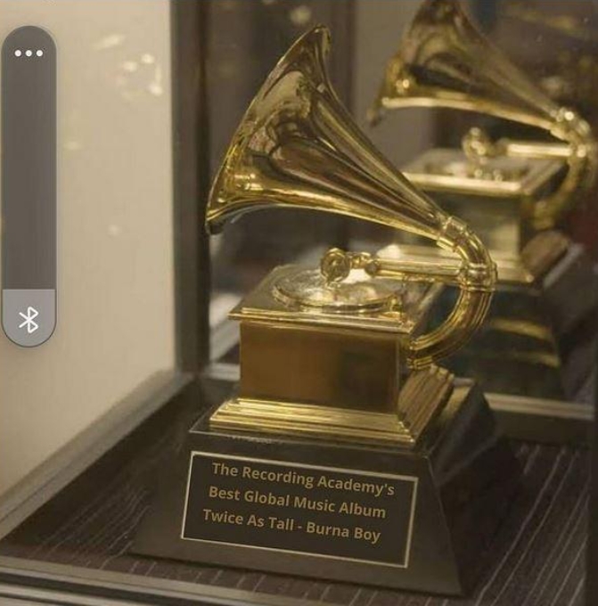 Singer 2Baba Flaunts Burna Boy's Grammy Award, Says The Dream Has Become Reality