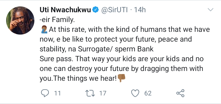 Uti Nwachukwu Shares Opinion On How To Protect One's Stability