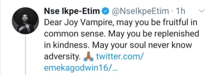 Actress Nse Ikpe Etim Blasts Follower Who Asked About Her Womb