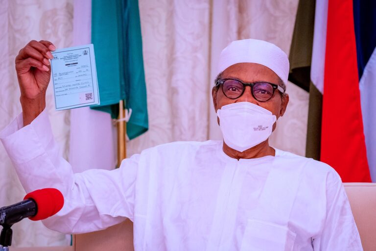 Pres. Buhari Receives Second COVID-19 Vaccine Dose