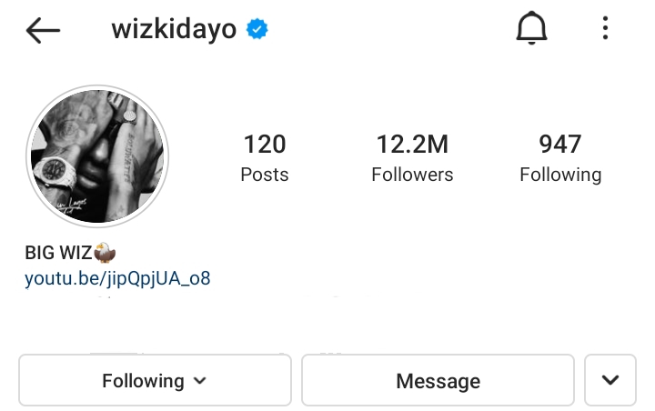 Singer, Wizkid Finally Changes Name On Instagram