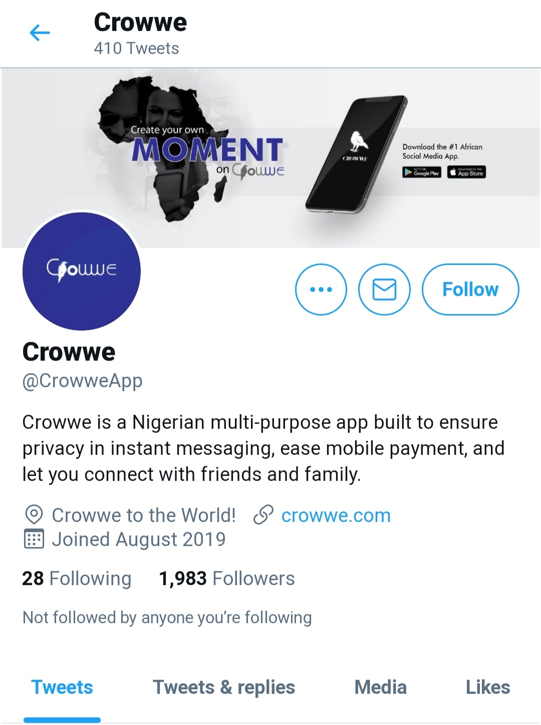 Breaking: Twitter Scores As Google Boots Garba's 'Crowwe App' Out Of Playstore