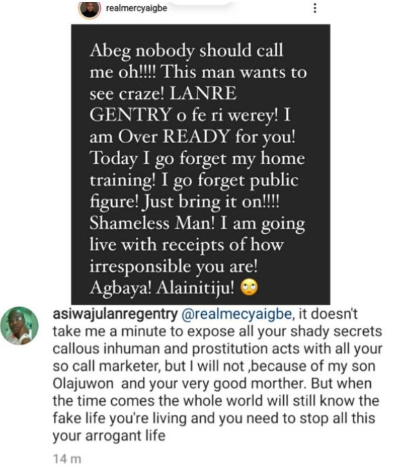 More Drama As Mercy Aigbe, Lanre Gentry Continue To Drag Eachother