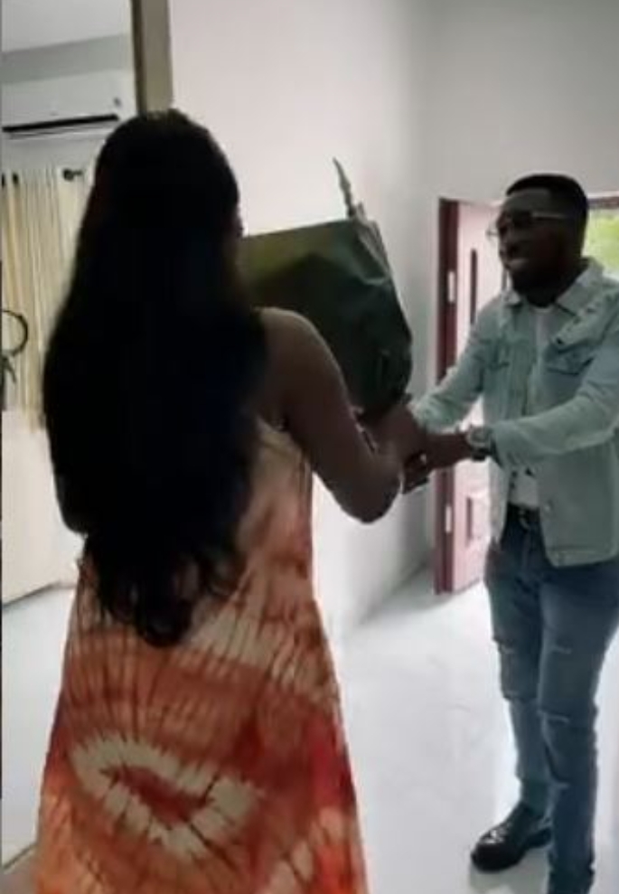 Watch Beautiful Moment Timi Dakolo Surprises Tobi Bakre, Partner With Gifts