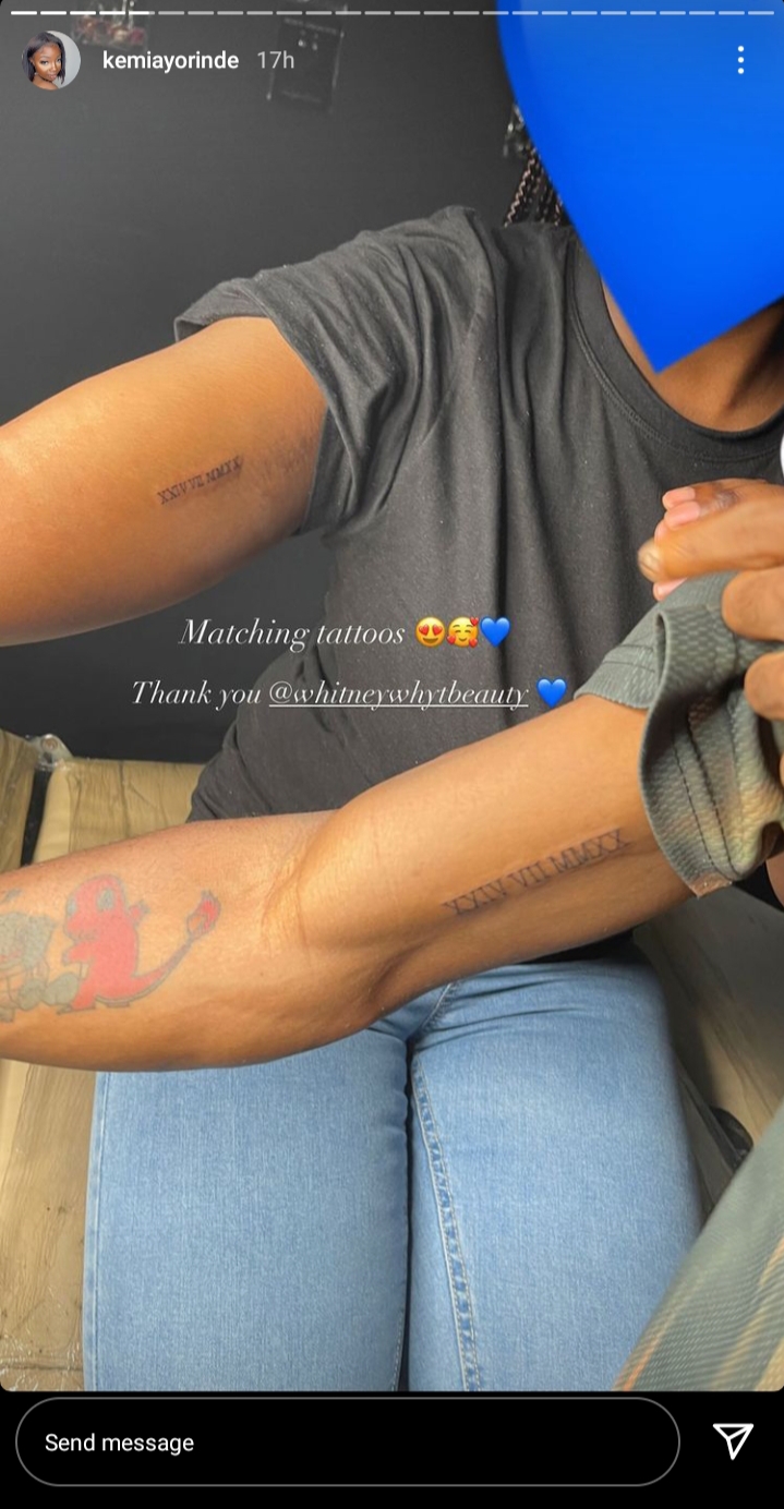 Singer Lyta And Baby mama Kemi Get Matching Tattoos