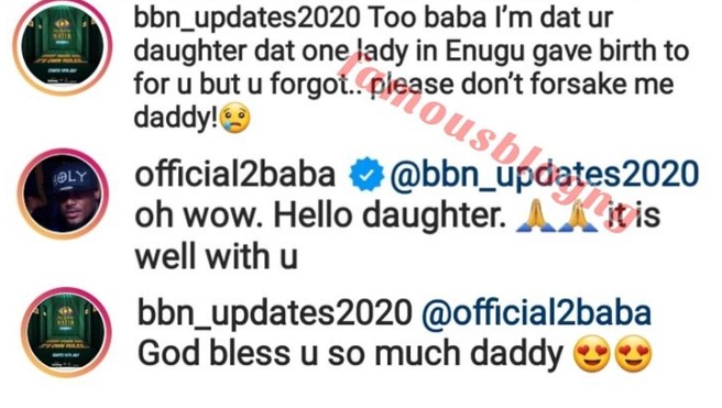 Checkout Funny Reactions As 2Face Idibia Respond To Lady Who Claims He's Her Father