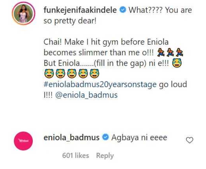 Checkout What Funke Akindele Told Eniola Badmus Over Weight Loss Transformation
