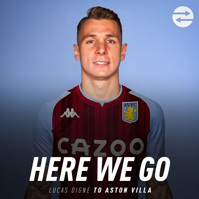 Everton’s Lucas Digne joins Aston Villa