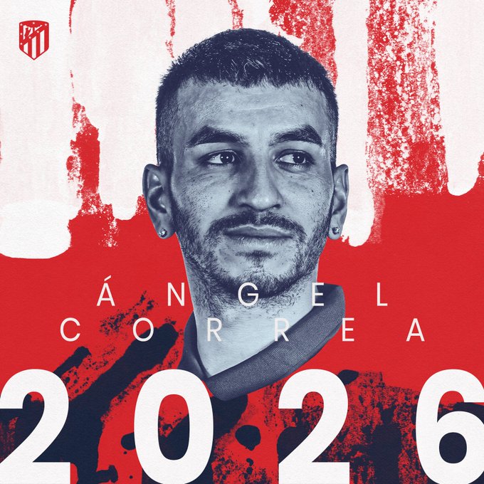 Angel Correa has agreed to a new deal with Atletico Madrid.