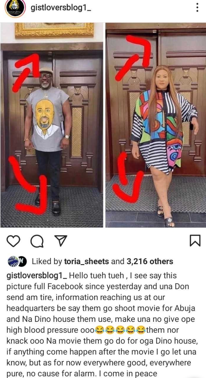 Reactions Trail Nkechi Blessing's Photo Spotted At Dino Melaye's Residence
