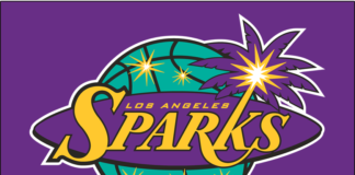 Los Angeles Sparks Primary Dark Logo - Women's National Basketball  Association (WNBA) - Chris Creamer's Sports Logos Page - SportsLogos.Net