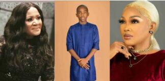 Mercy Aigbe Dragged For Celebrating Son's Birthday In Adekaz's House
