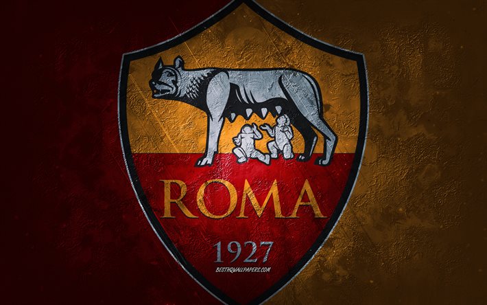 Download wallpapers AS Roma, Italian football team, red yellow background,  AS Roma logo, grunge art, Serie A, football, Italy, AS Roma emblem for  desktop free. Pictures for desktop free
