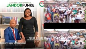 Funke Akindele Storms Ikorodu, Pulls Massive Crowd During Official Declaration