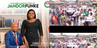 Funke Akindele Storms Ikorodu, Pulls Massive Crowd During Official Declaration