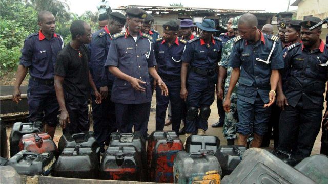 NSCDC, Nigerian Navy Impounds Stolen Petroleum Products