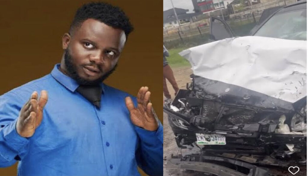 Skit Maker, Mr Sabinus Survives Ghastly Car Accident