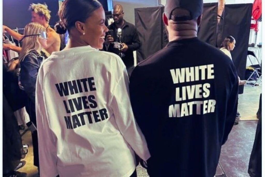 Kanye Wears ‘White Lives Matter’ Shirt To Yeezy Fashion Show In Paris, Joined By Candace Owens